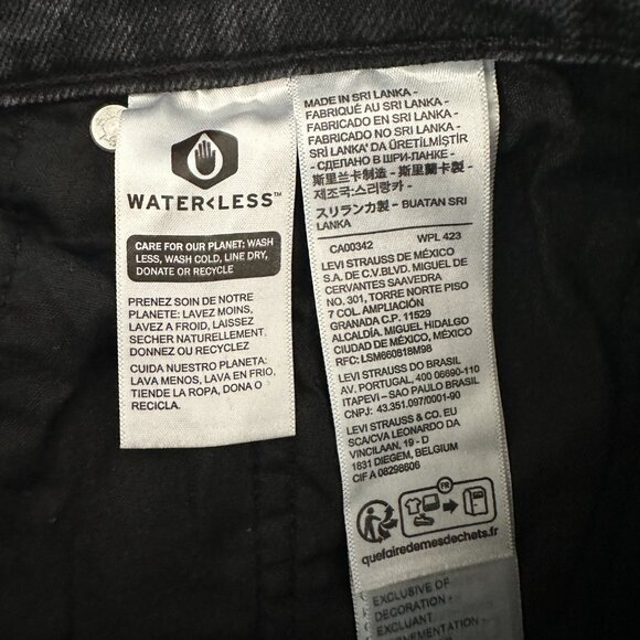 Levi's Ribcage Straight Ankle Jeans High Rise Charcoal Black Women's 28 28x27 - Picture 7 of 9